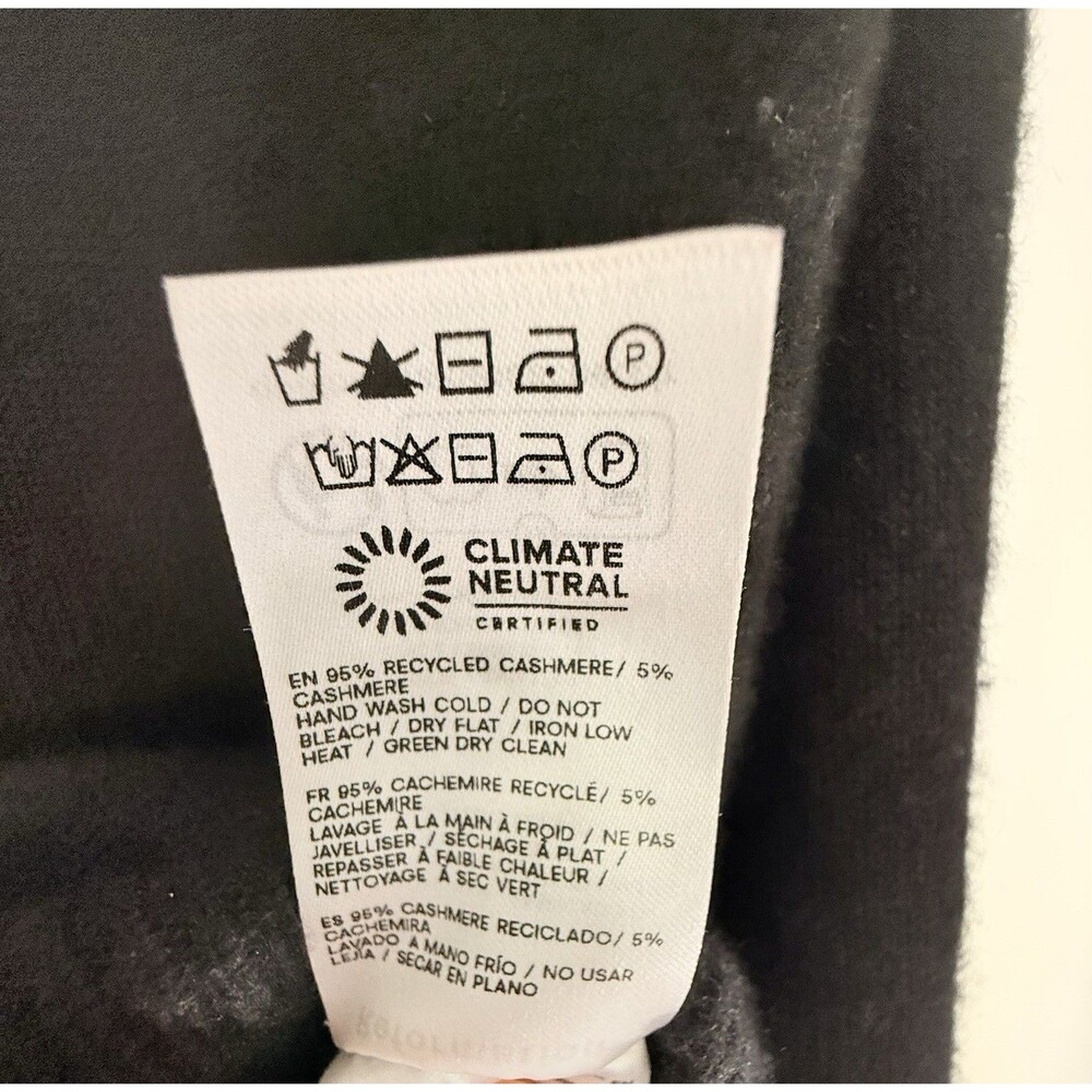 Reformation Black Clara Cashmere Crew Women’s Cardigan Size S - Picture 7 of 7